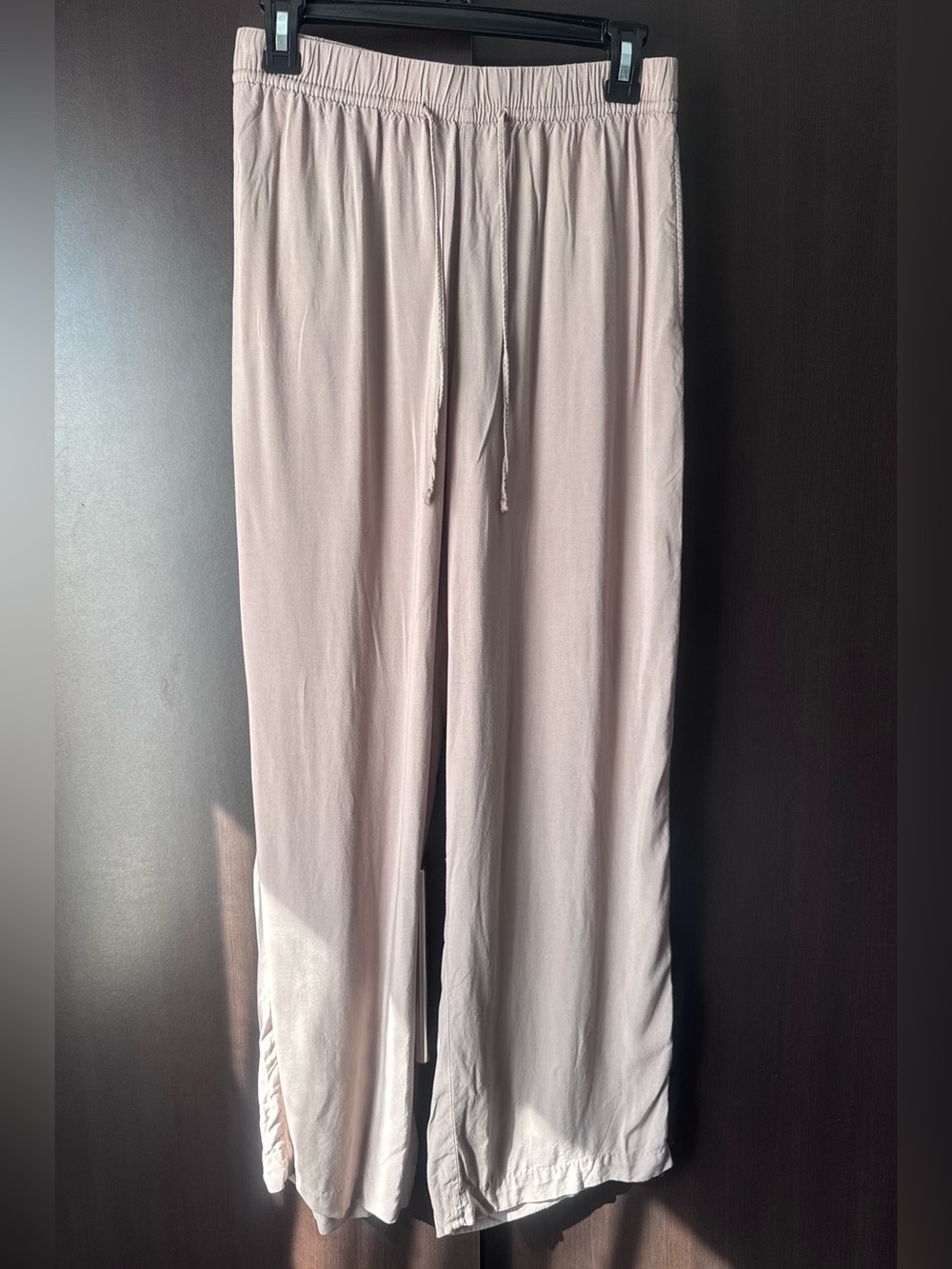 H&M Taupe Wide-Leg Flowy Lounge Pants - Size S (Like New)
